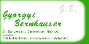 gyorgyi bernhauser business card