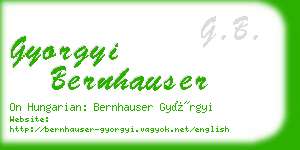 gyorgyi bernhauser business card